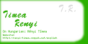timea renyi business card
