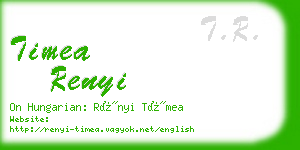 timea renyi business card